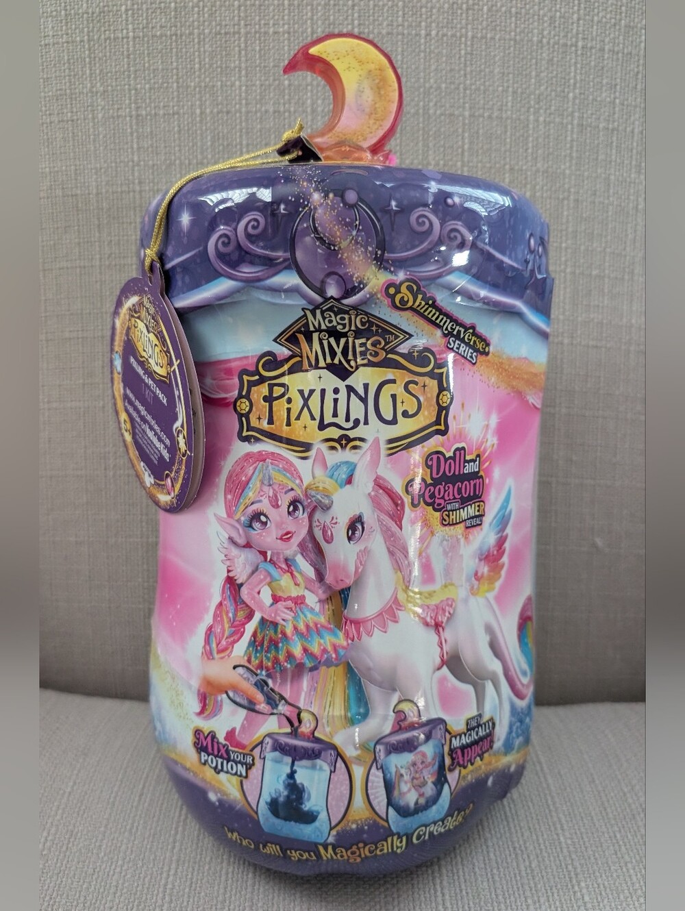 Magic Mixies Pixlings Doll and Pegacorn - Purple & Pink